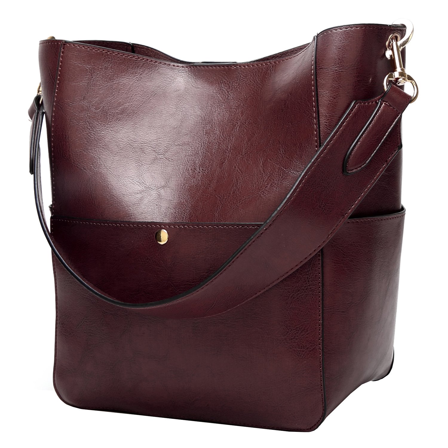 Molodo Women's PU Leather Handbag - Stylish Bucket Tote & Medium Satchel Hobo Purse for Work, Travel & Everyday Use | Designer Shoulder Bag for Women
