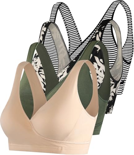 Nude/Stripe/Leaf/Army Green-4pcs