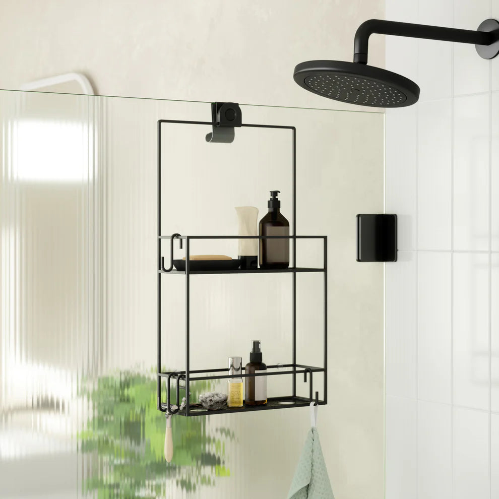 Cubiko Shower Caddy Organizer - Rustproof Stainless Steel Bathroom Storage Shelf for Shampoo, Soap & Beauty Products - Perfect for Small Spaces & Apartment Showers
