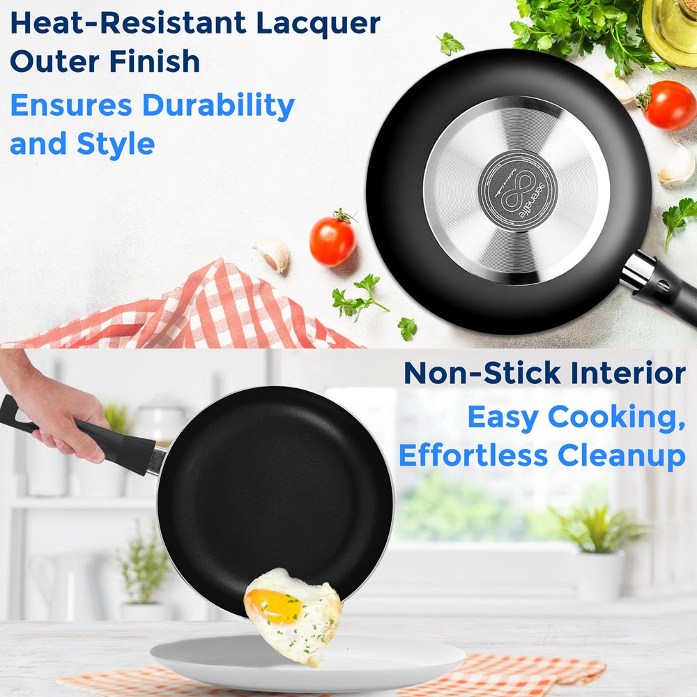 Premium 12-Piece Non-Stick Cookware Set - Pots & Pans for Induction, Gas & Electric Stoves | Perfect for Frying, Boiling & Sauteing | Ideal Home Kitchen Essentials for Cooking Enthusiasts