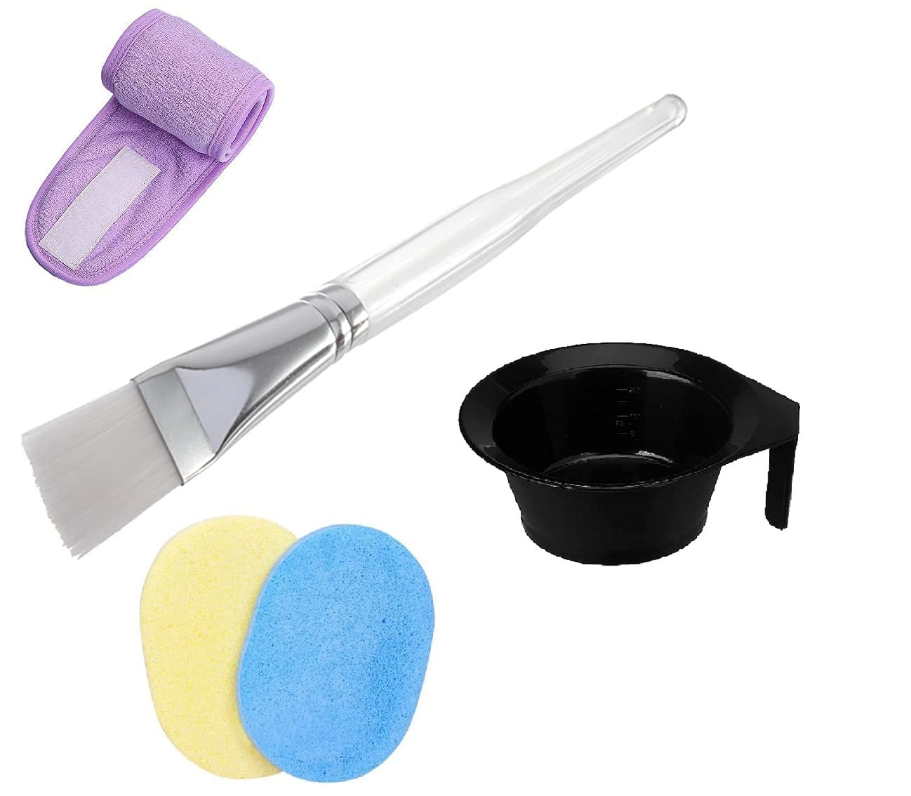CRIYALE Facial Brush Set with Bowl, Headband & 2 Reusable Makeup Sponges | Professional Face Cleansing Kit for Deep Pore Cleaning, Exfoliation & Spa Treatments | Perfect for Home Skincare Routine, Salon Treatments & DIY Face Masks