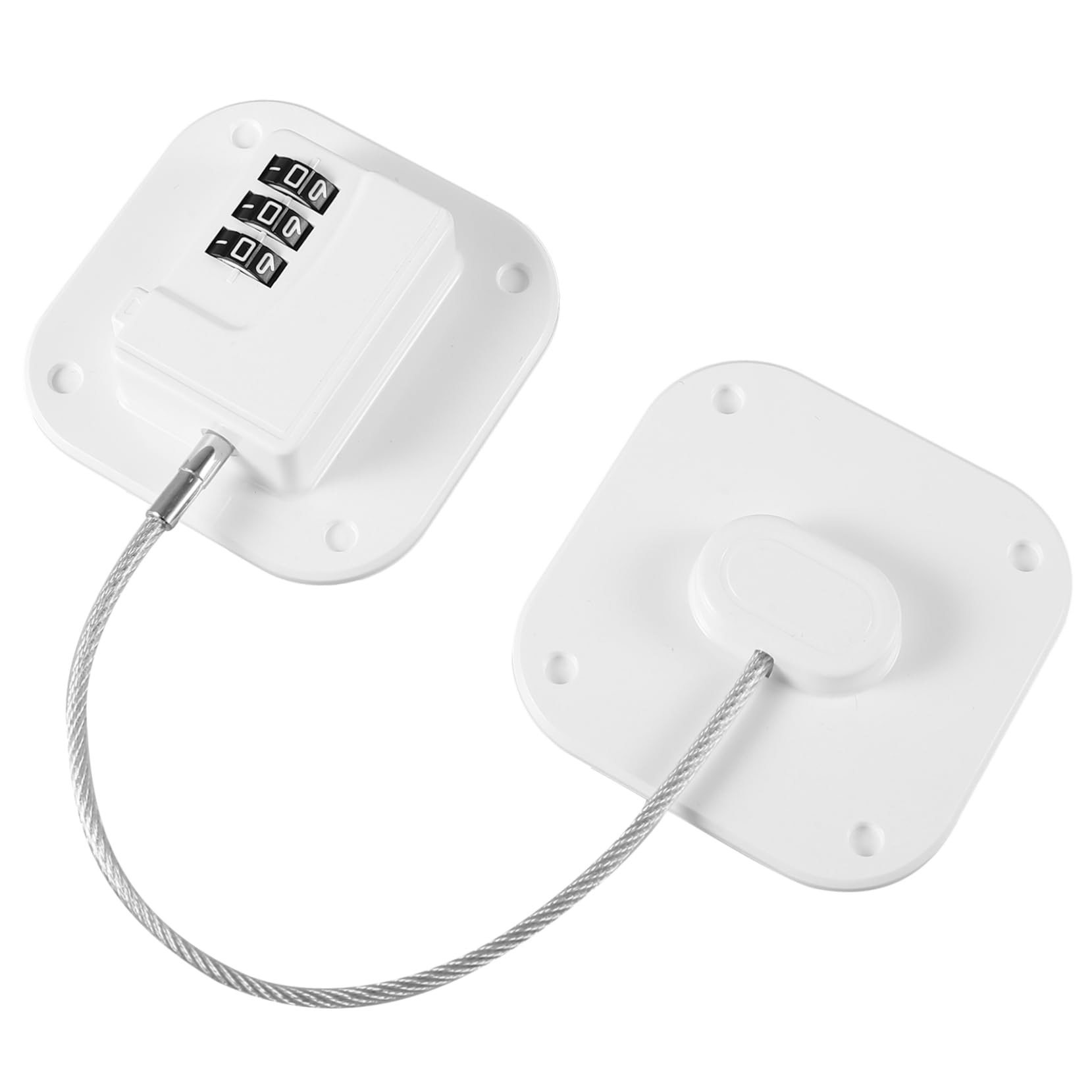 FAVOMOTO 3-Pack Refrigerator Safety Locks - Childproof Cabinet & Drawer Locks with Easy Installation, No-Tool Combination Lock for Baby Proofing - Secure Fridge, Kitchen Cabinets & Drawers for Toddlers & Kids