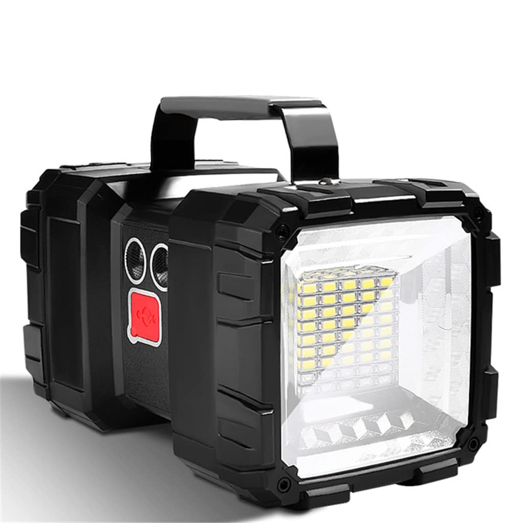 JYDBRT Ultra Bright LED Rechargeable Dual Head Flashlight - 10000 Lumen Waterproof Search Light for Camping, Hiking, Emergency & Outdoor Activities (Handheld Spotlight & Floodlight Combo)