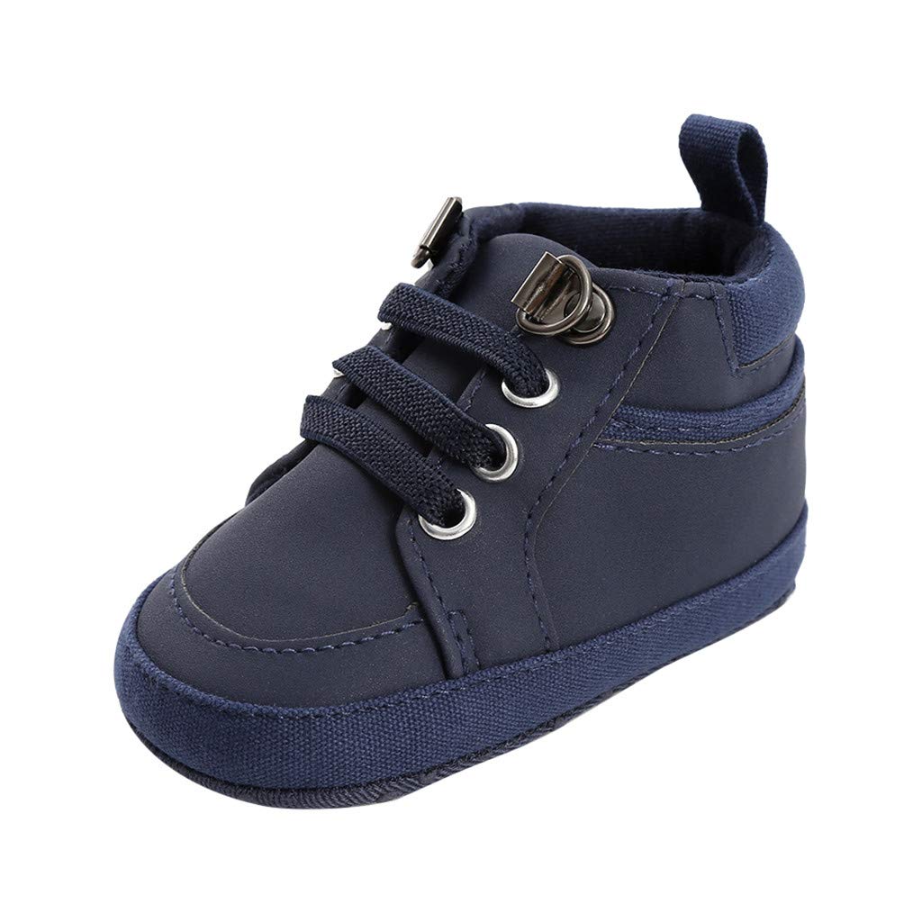 Baby Walking Shoes for Boys & Girls - First Toddler Shoes in Dark Blue for Learning to Walk