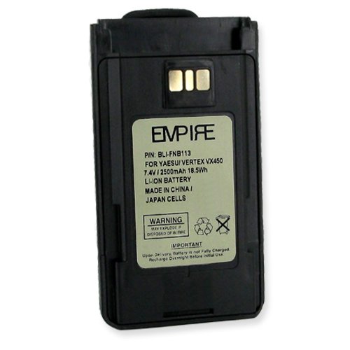 High Capacity Empire 2-Way Radio Battery - 7.4V 2500mAh Li-Ion Replacement for Vertex FNB-V113LI | Perfect for Construction Sites, Security Teams & Outdoor Adventures