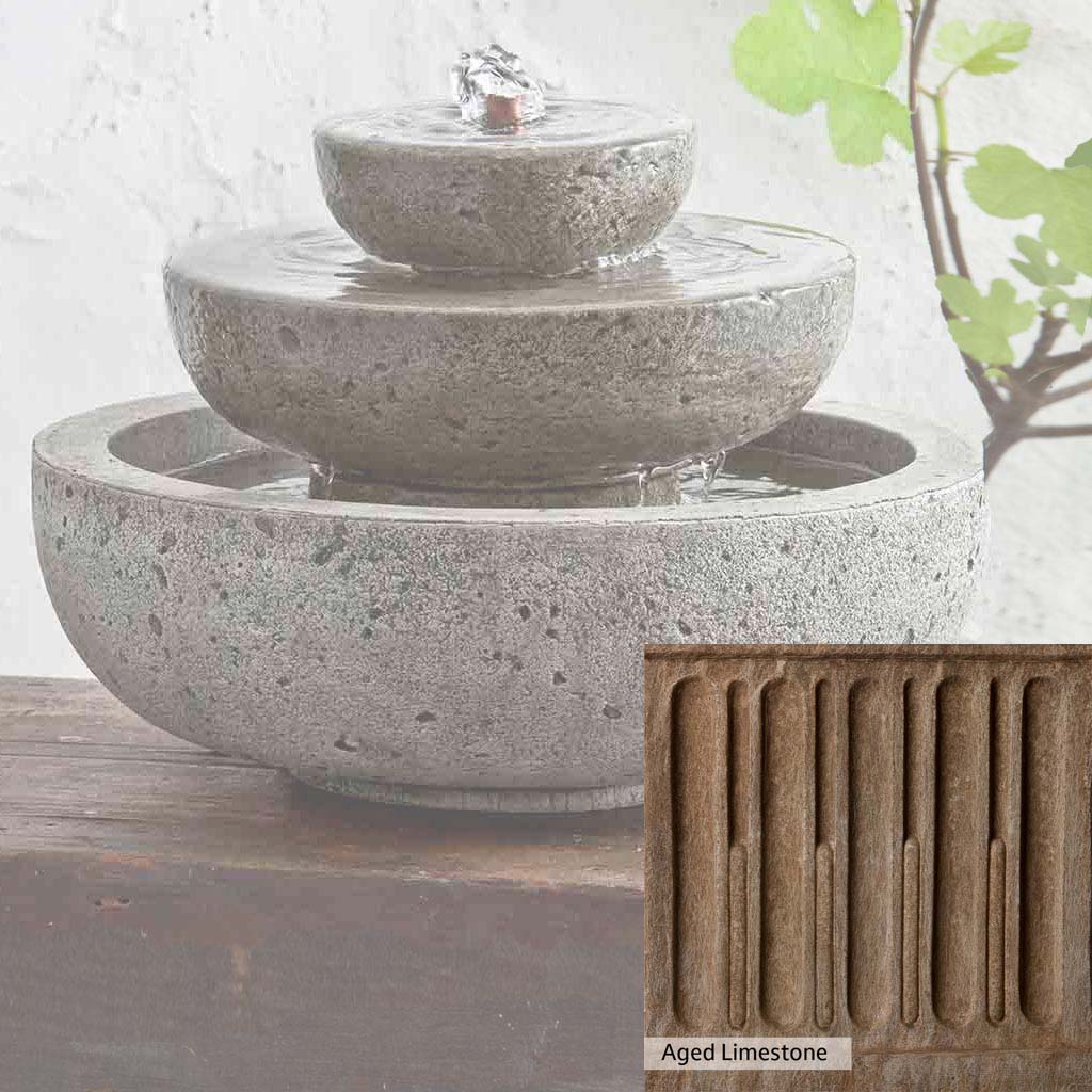 Campania International M Series Platia Outdoor Water Fountain - Elegant Garden Decor for Patio, Yard, and Landscape Design
