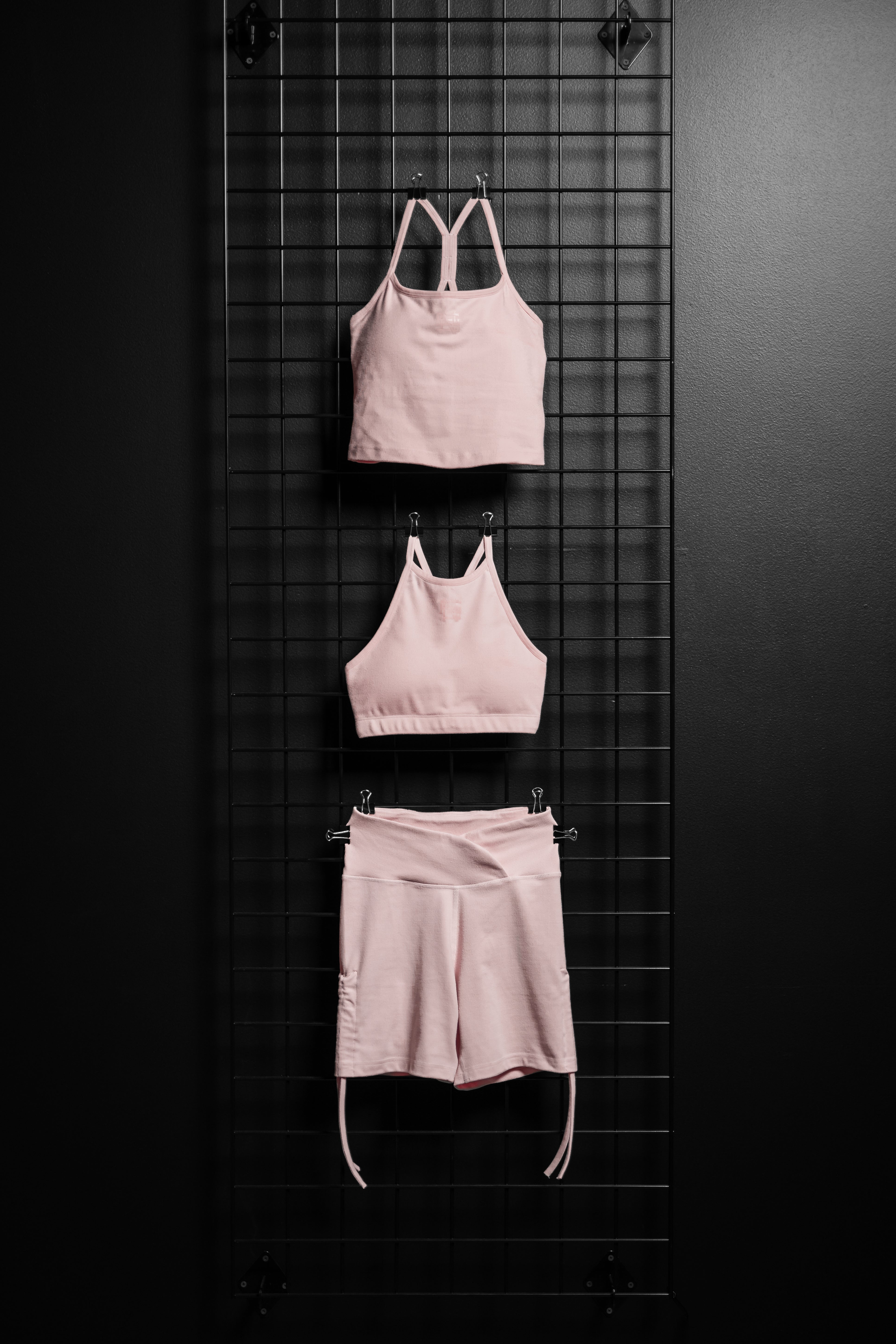 Women's Ribbed Bra - Soft Comfort Wireless Bralette in Pink | Perfect for Yoga, Lounge & Everyday Wear