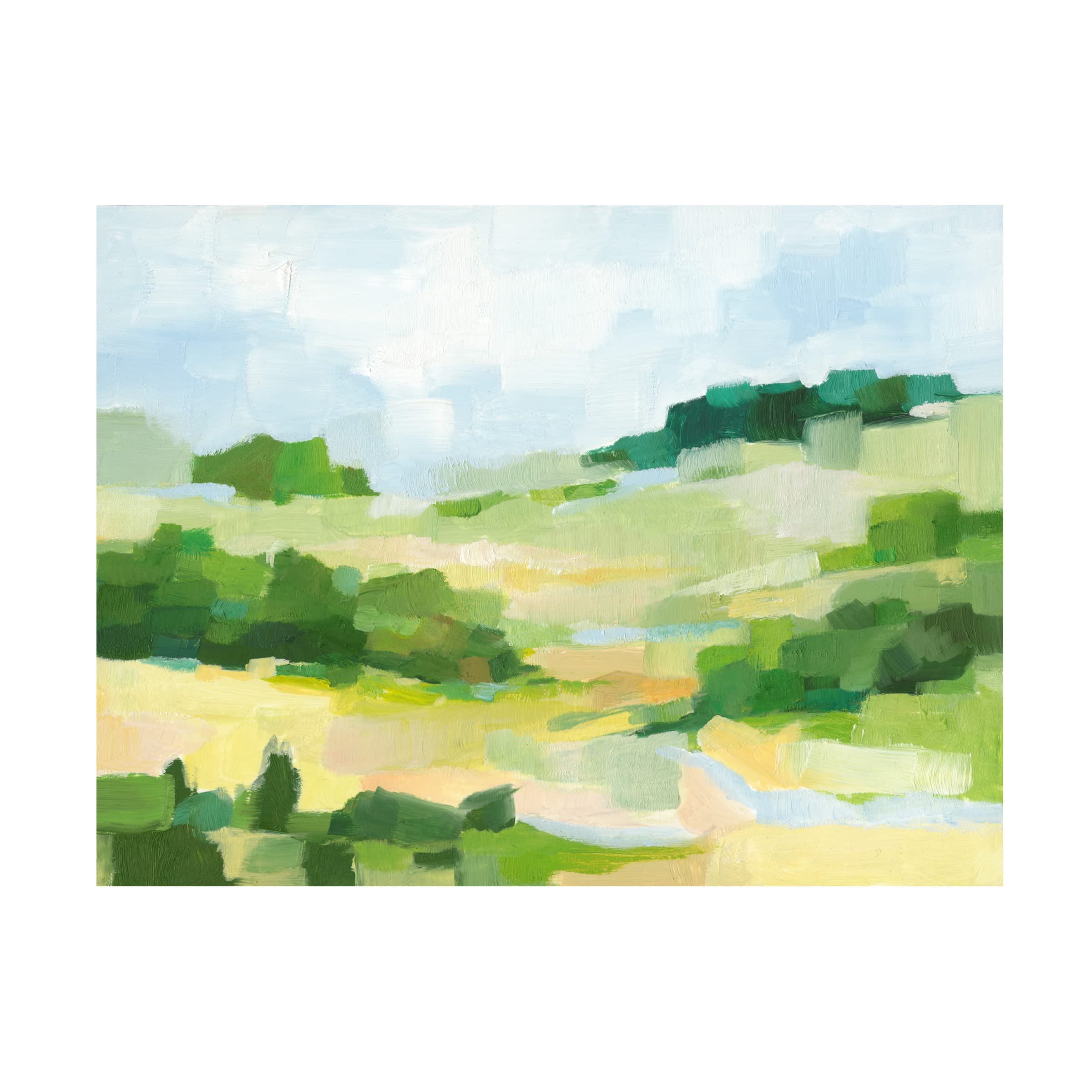 Trademark Fine Art 'Clover Hill I' Canvas Wall Art by Ethan Harper - Nature Landscape Painting for Living Room, Bedroom & Office Decor
