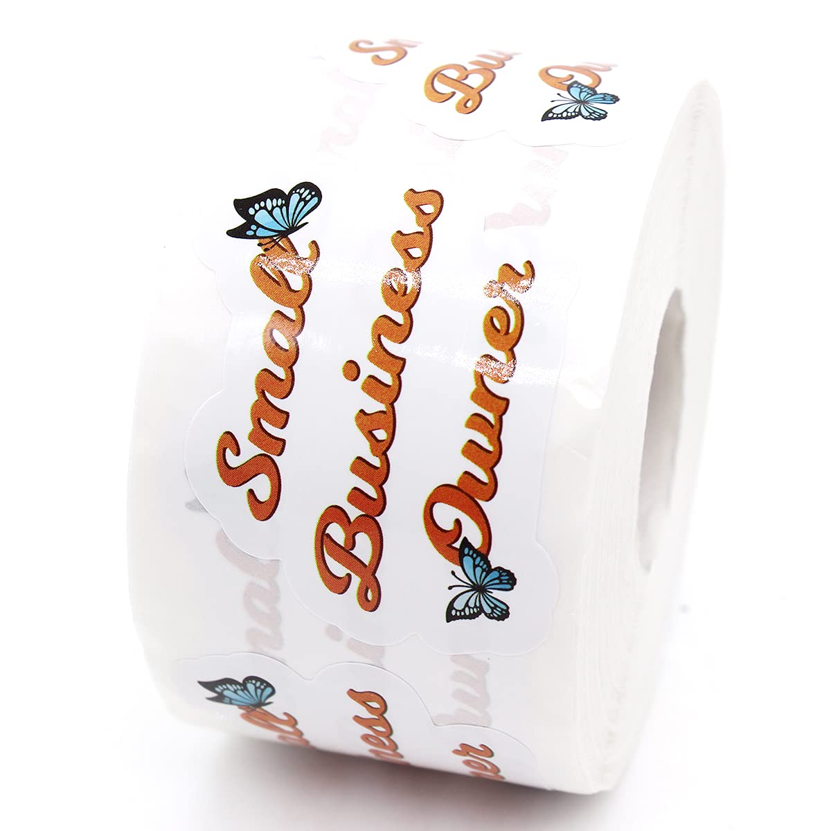 Butterfly Business Stickers 500pcs - Thank You, Handmade for Gift Bags Packaging | Small Business Owner Supplies