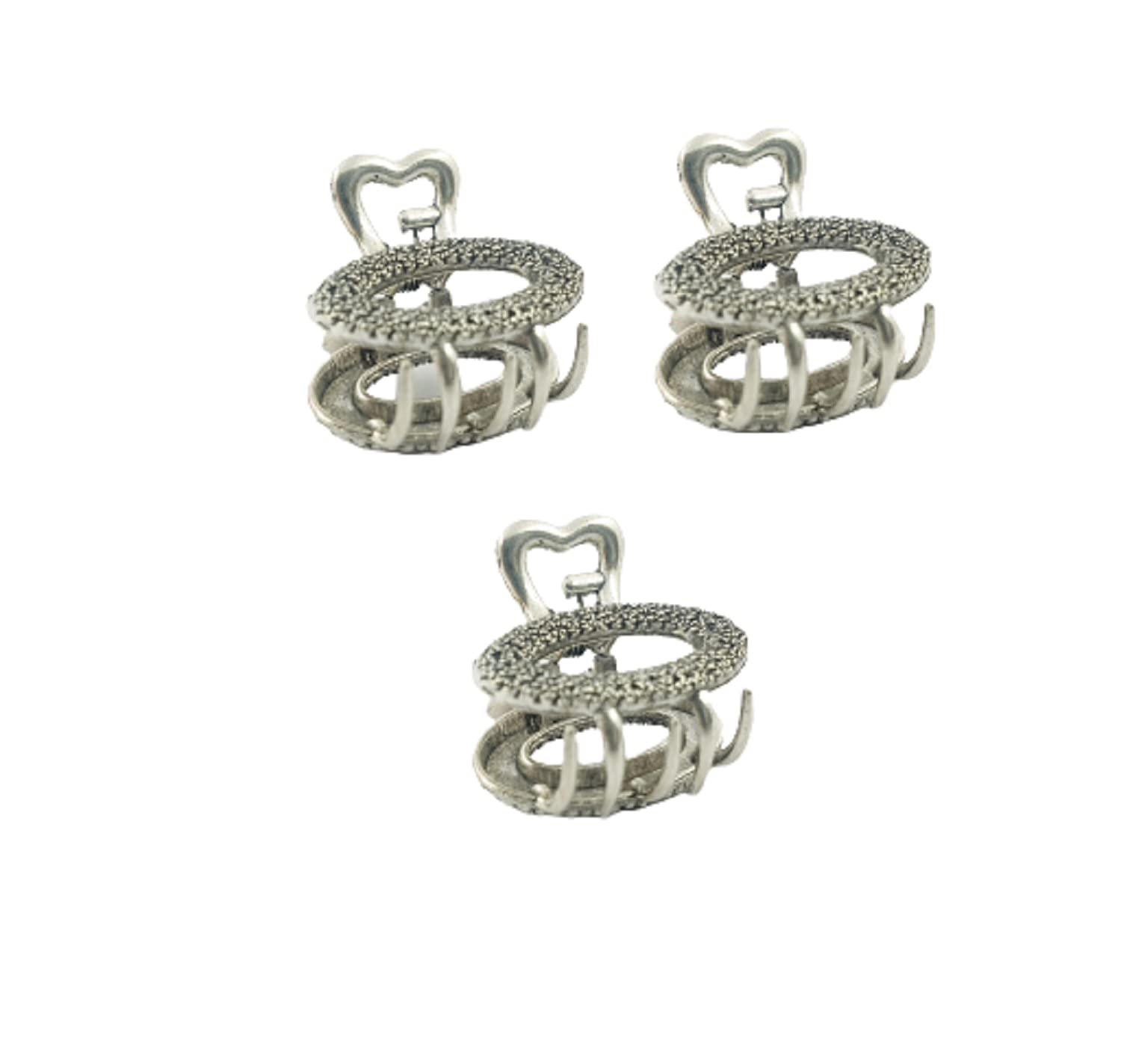 Dhavesai M.C.E Metal Hair Claw Clips for Women - 2 Pack Small Banana Hair Clips with Multi-Color Designs (Styles May Vary) - Perfect for School, Work, and Everyday Hairstyles