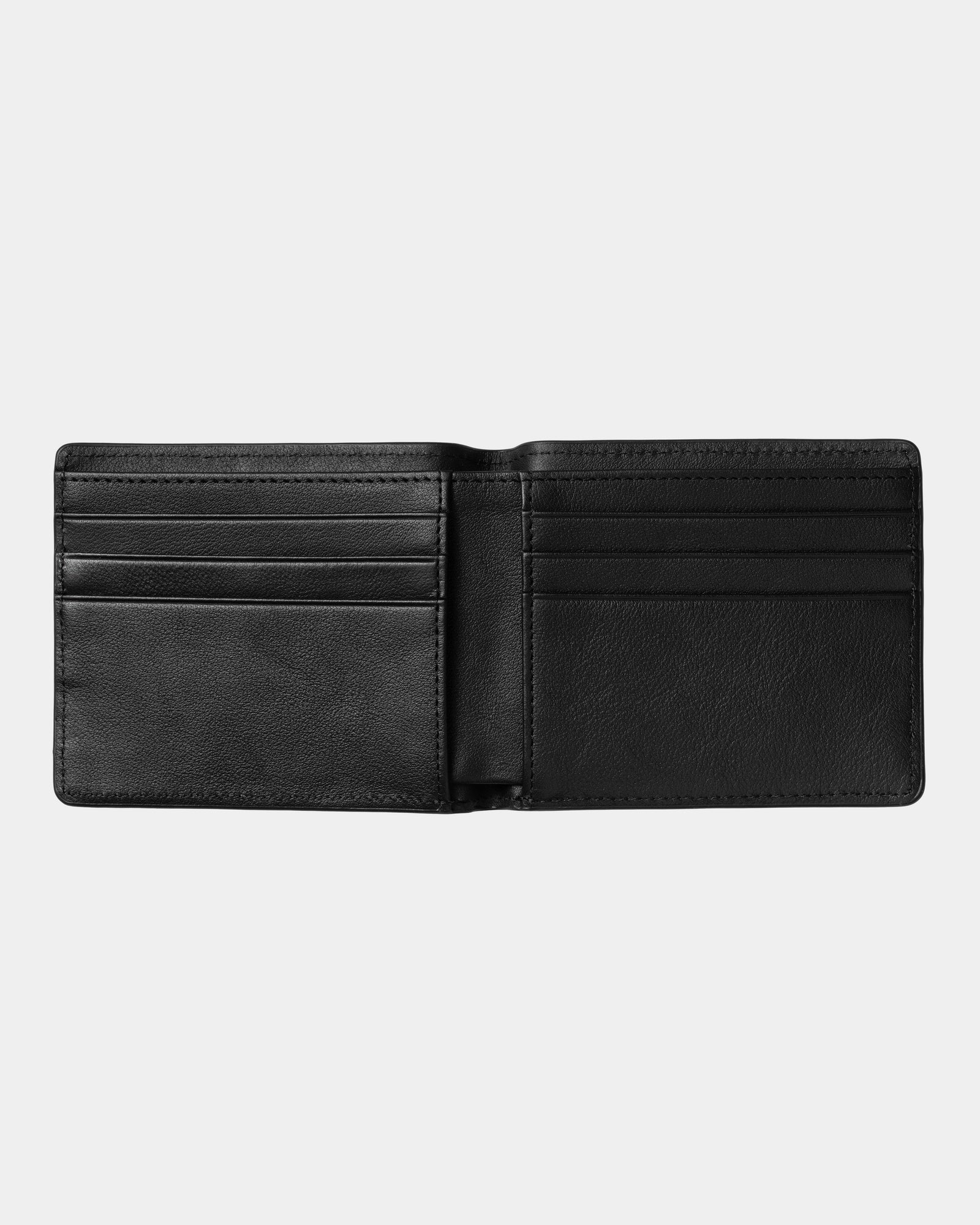 Vegas Billfold Wallet for Men - Slim RFID Blocking Leather Wallet with Money Clip (Black/Silver) - Perfect for Travel, Business & Everyday Use