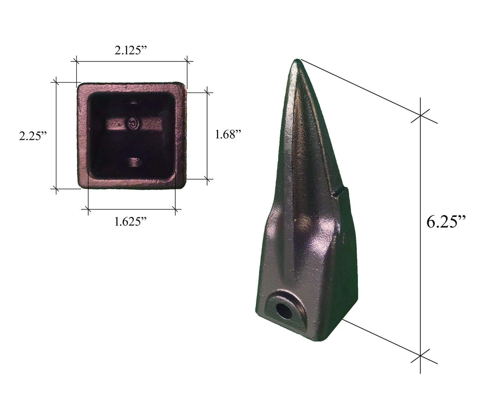 Hensley Style Tiger & Twin Tiger Bucket Teeth with Roll Pins - X156TL & X156WTL Replacement Parts for Excavator Buckets - Heavy Duty Digging & Construction Equipment Accessories
