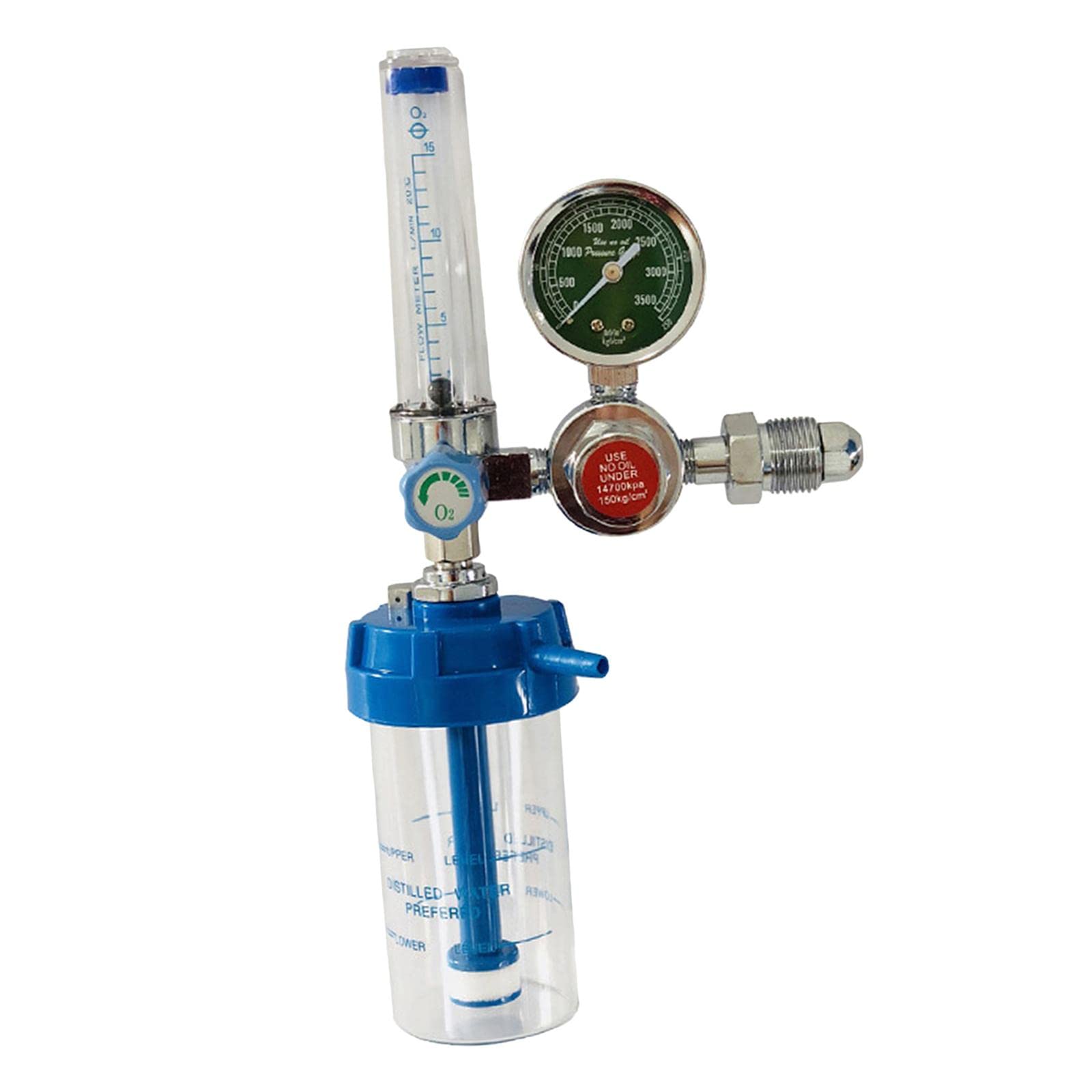 CALANDIS® Buoy Type Oxygen Regulator with Flow Meter 0-10L/min - Medical Oxygen Therapy for Home Use, COPD, Asthma & Emergency Care