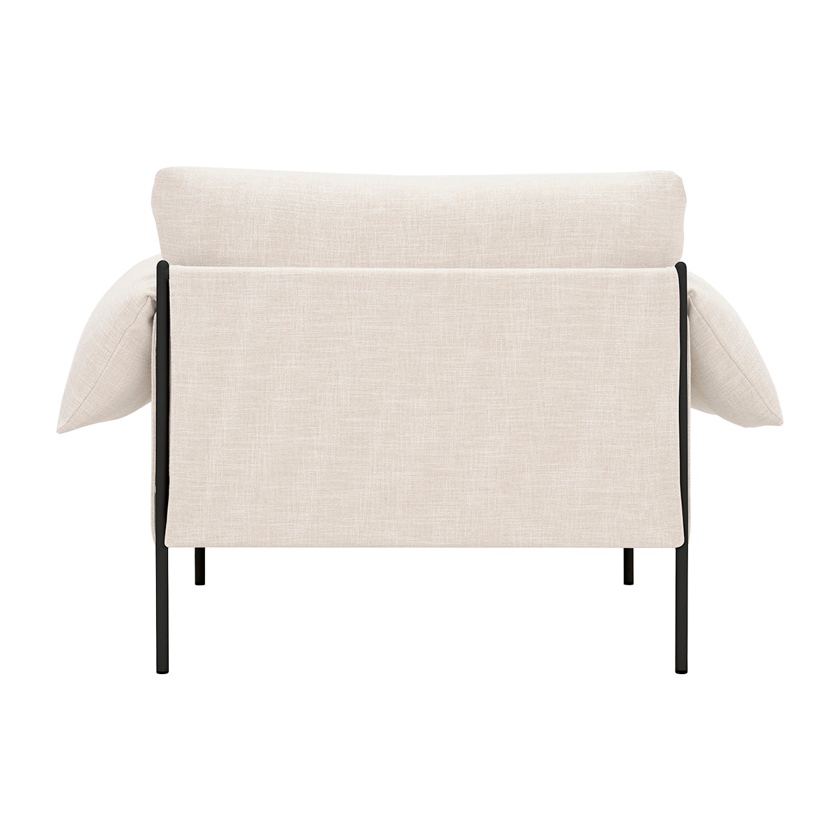 Byron Alva Armchair - Modern Accent Chair for Living Room, Bedroom & Office - Comfortable Upholstered Lounge Chair with Wooden Legs