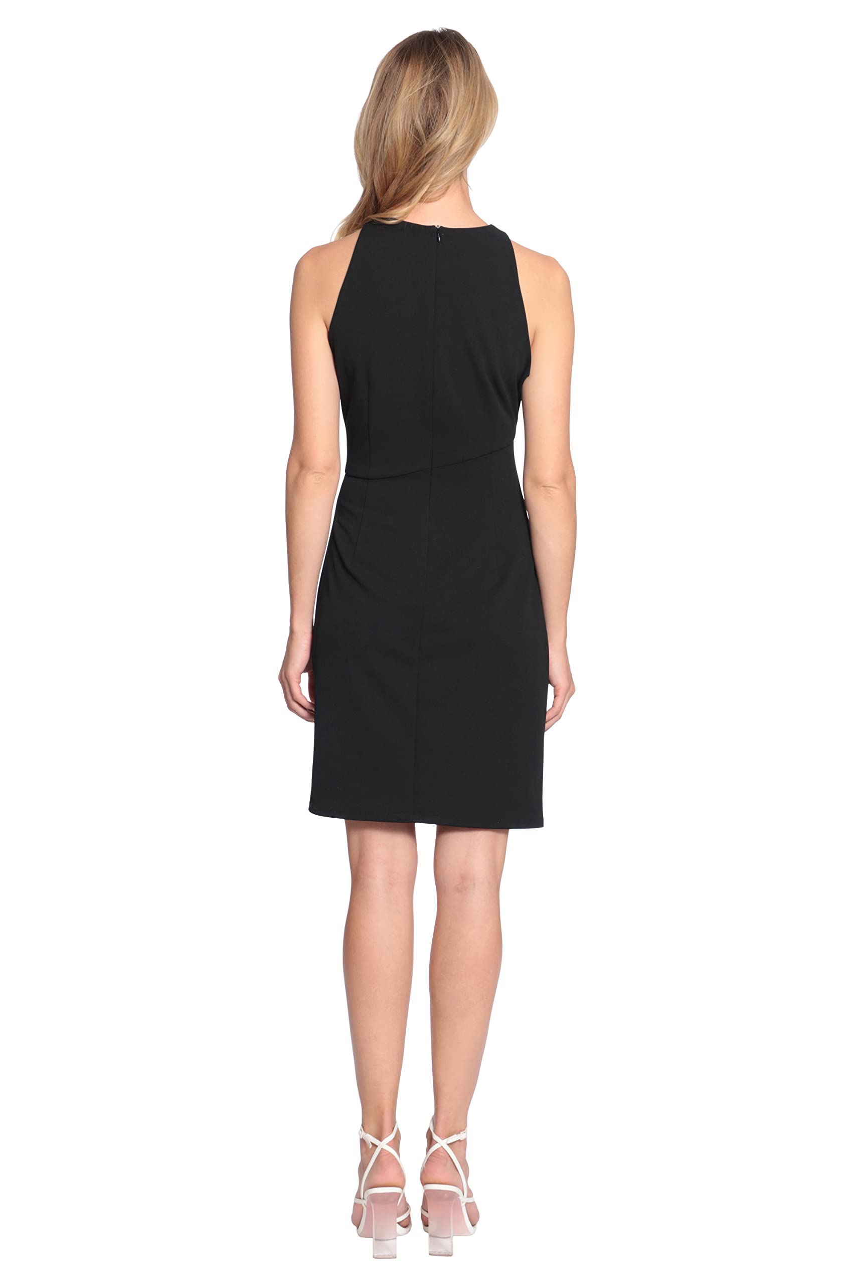 Donna Morgan Women's Sleeveless Faux Wrap Dress - Elegant Summer Cocktail Party & Wedding Guest Dress