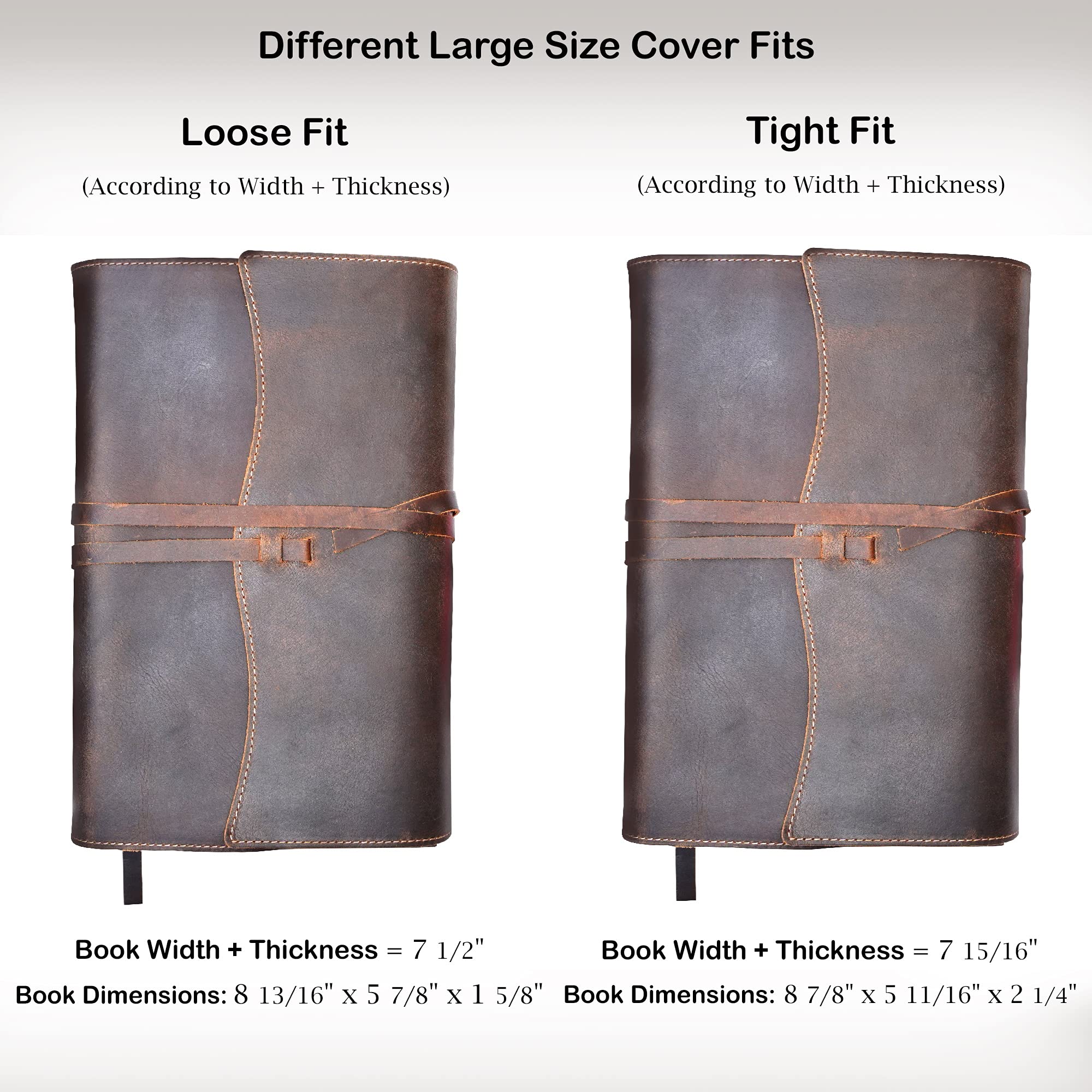 Premium Handcrafted Genuine Buffalo Leather Bible & Book Cover for Men & Women - Top Grain Leather Christian Gift - Perfect for Church, Bible Study & Travel Protection