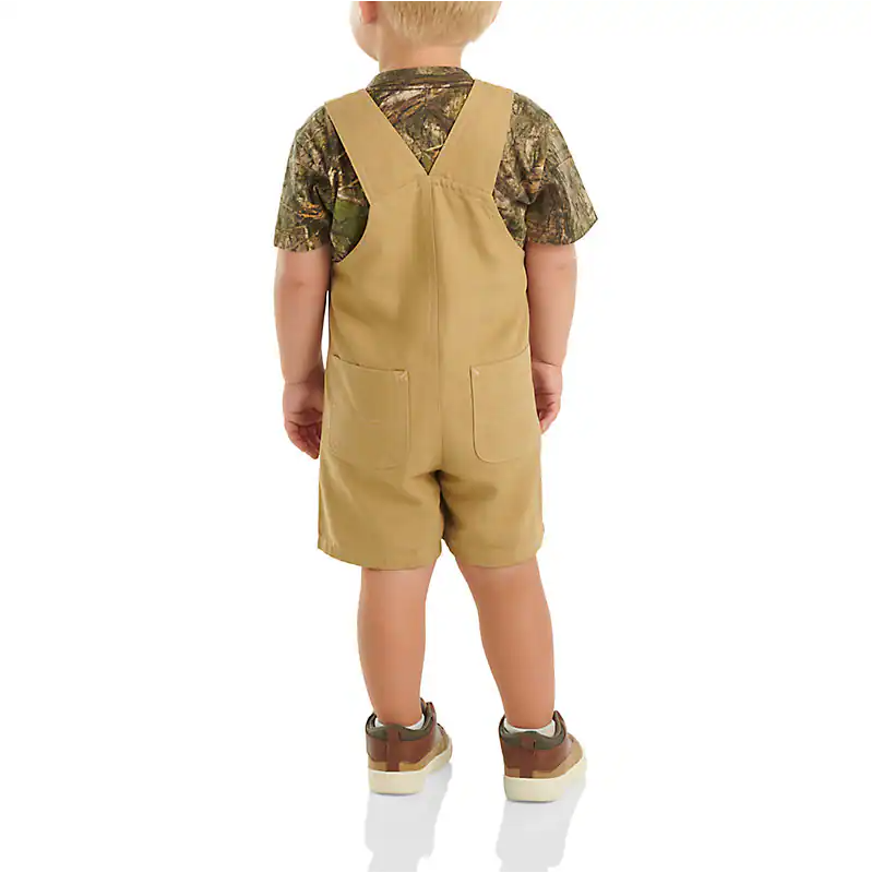 Carhartt Kids Shortall Set in Khaki - Durable and Comfortable Overalls for Boys & Girls - Perfect for Outdoor Play, School, and Everyday Adventures