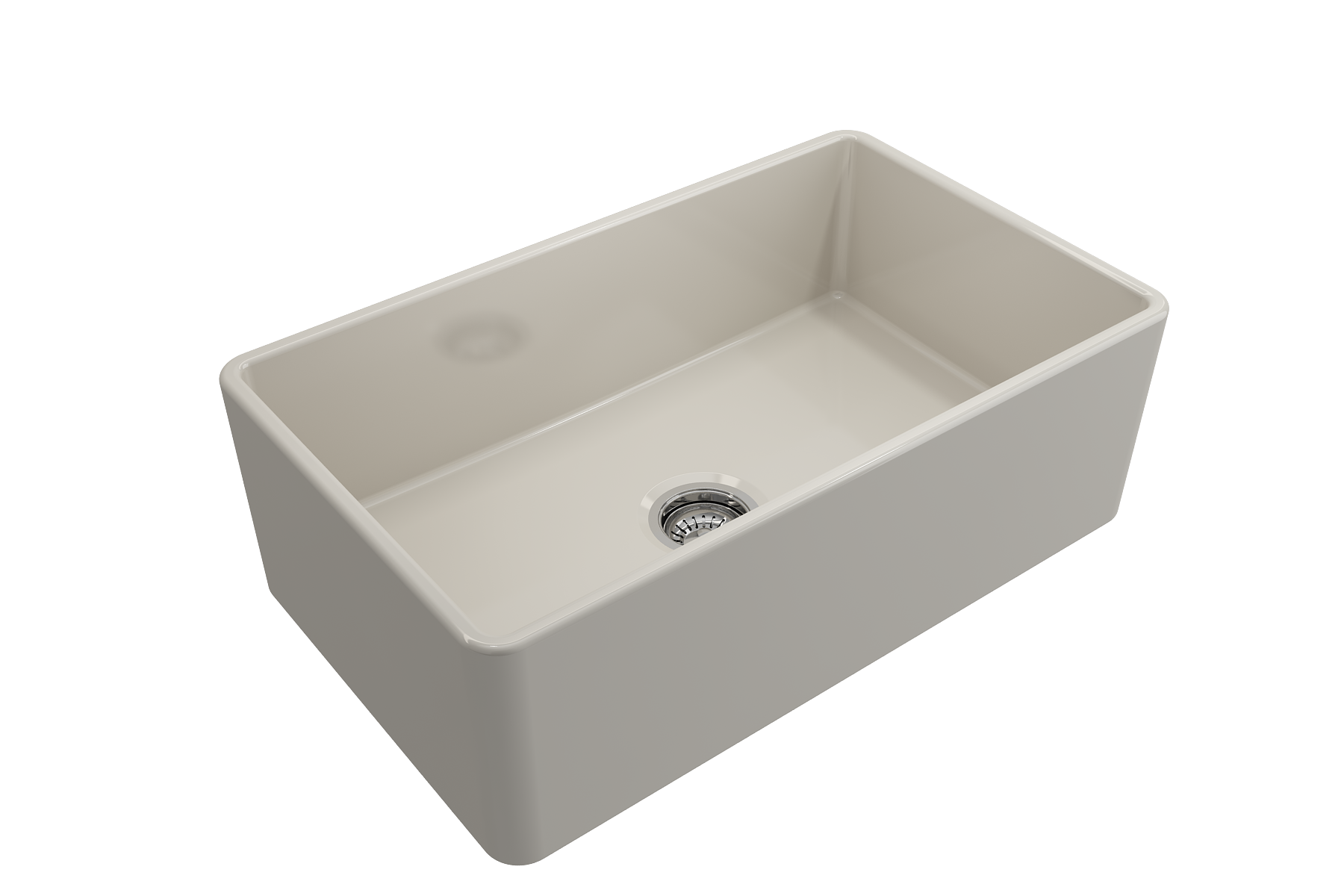 Bocchi Classico Farmhouse Apron Front Fireclay 30-Inch Single Bowl Kitchen Sink with Protective Bottom Grid & Strainer - 9 Color Options | Perfect for Rustic & Modern Kitchens, Dishwashing & Food Prep