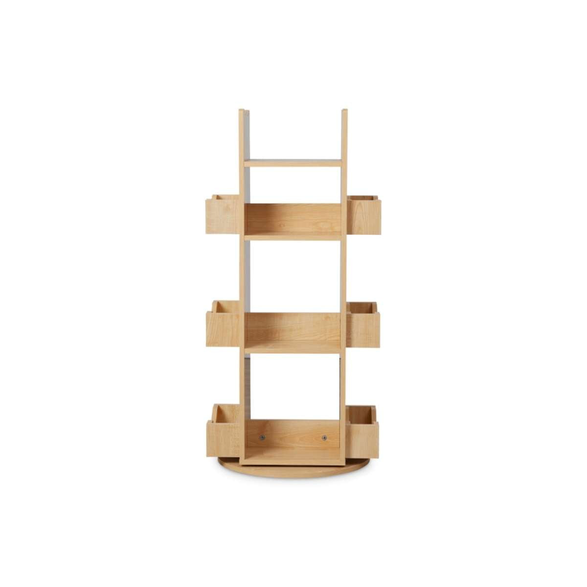 Theo Rotating Bookshelf - 360° Spinning Bookcase with Adjustable Shelves for Home, Office & Kids Room - Perfect for Organizing Books, Toys & Decor