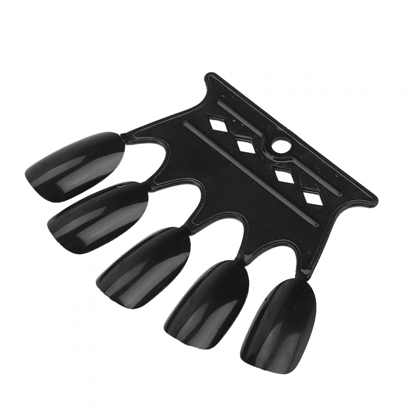 2 Types Reusable Nail Color Cards - Professional Nail Art Accessories for Salon & Home Use (Black) | Perfect for Nail Swatching, Color Matching & Client Consultations