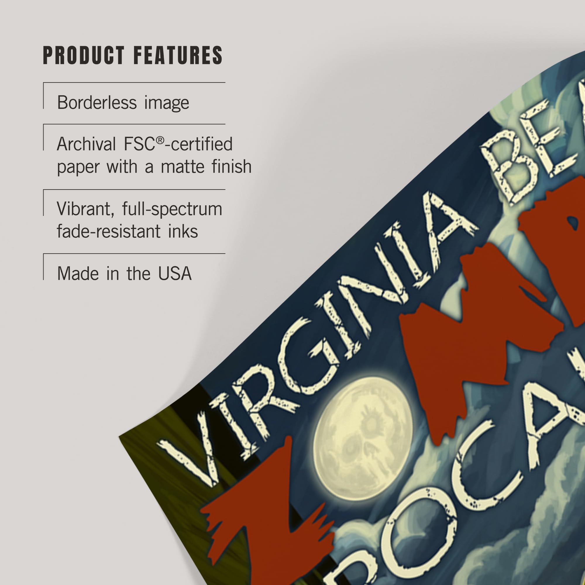 Lantern Press 16x24 Inch Giclee Art Print - Virginia Beach Zombie Apocalypse Wall Decor - Perfect for Horror Fans & Apocalypse-Themed Rooms