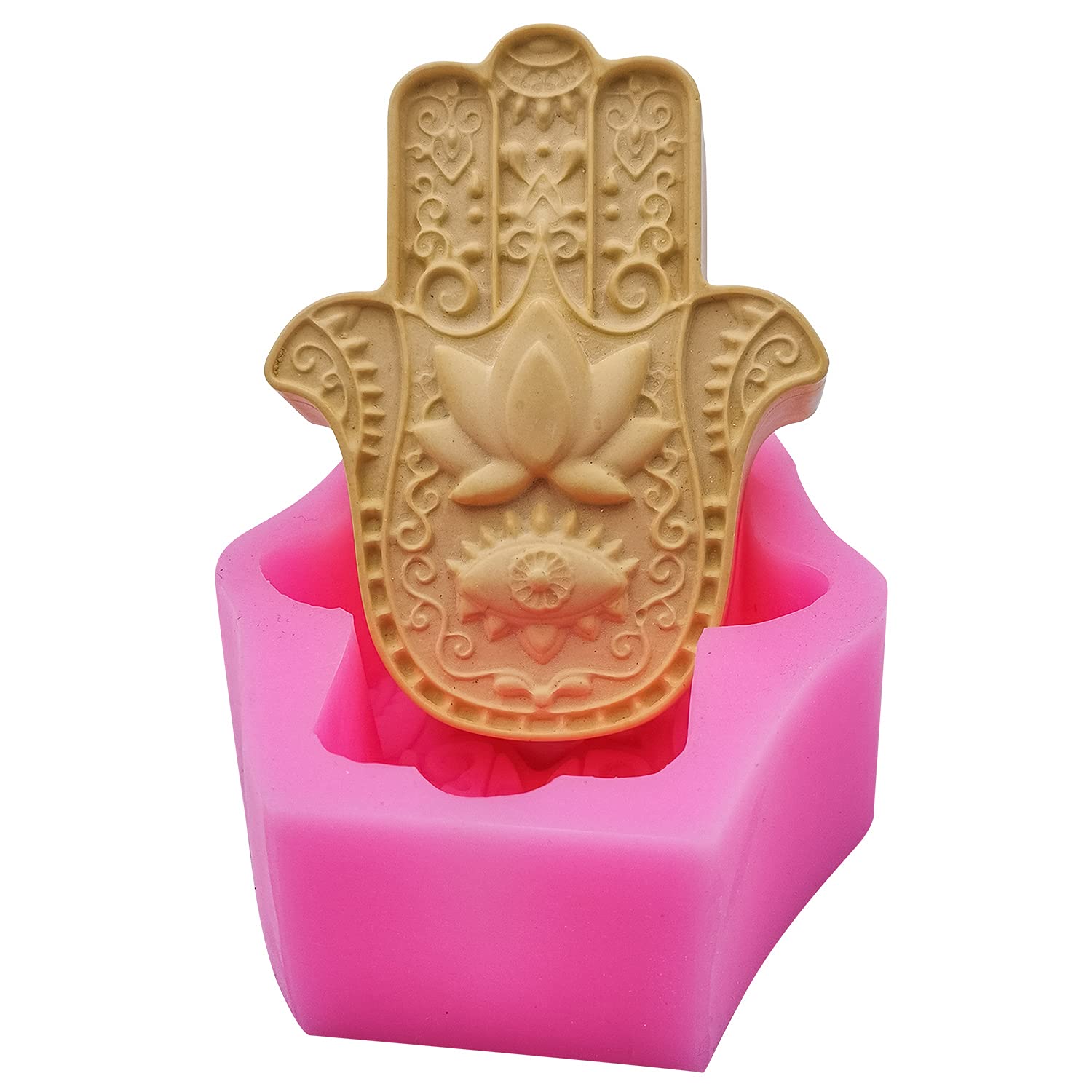Hand of Fatima Silicone Mold - Candle Making, Soap Crafting & Resin Art DIY Supplies - Perfect for Home Decor, Gifts & Spiritual Crafts