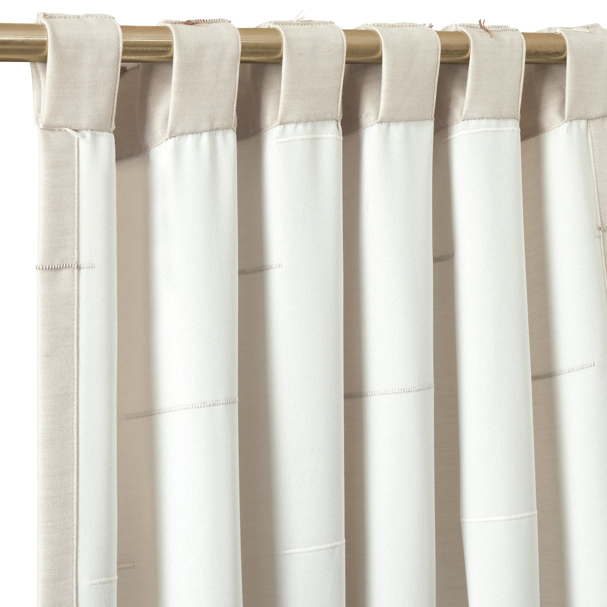 Boho Stripe Clip Jacquard Window Curtain Panel Set - Elegant Room Dividers & Stylish Home Decor for Living Room, Bedroom, Nursery