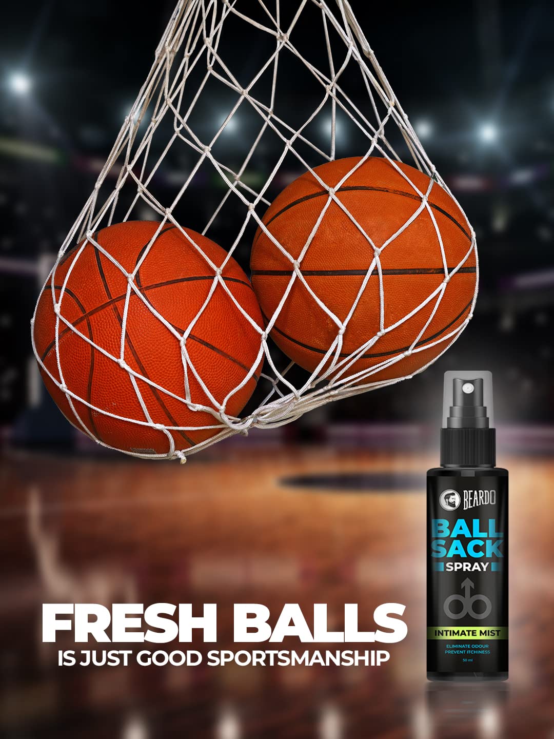 Beardo Ball Sack Spray for Men - 50ml Intimate Hygiene Spray | Fresh, Clean & Dry Balls | Prevents Odor & Itching | Men's Grooming Essential | Perfect for Gym, Travel & Daily Use