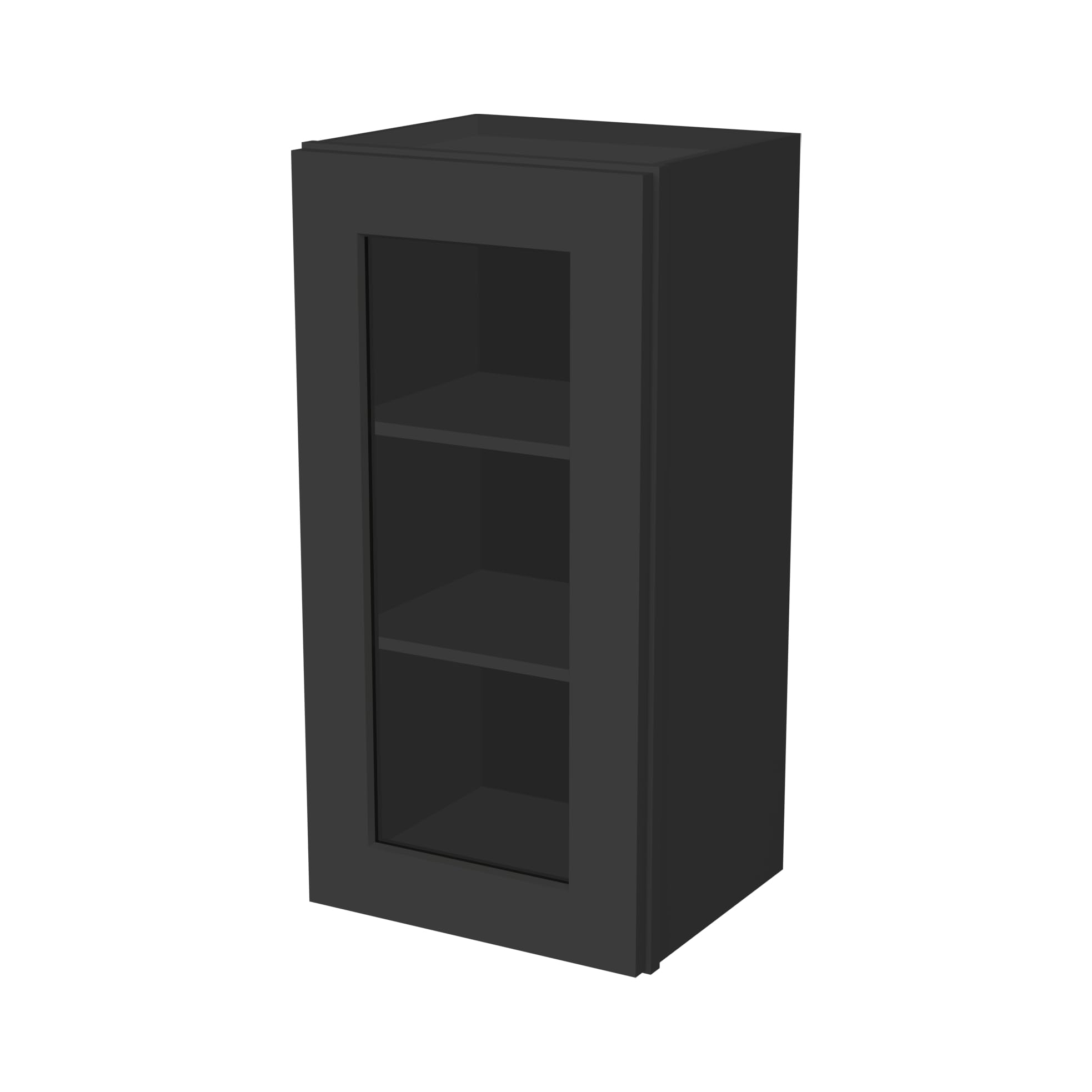 Solid Wood Wall-Mounted Bathroom Medicine Cabinet with Glass Door - 18