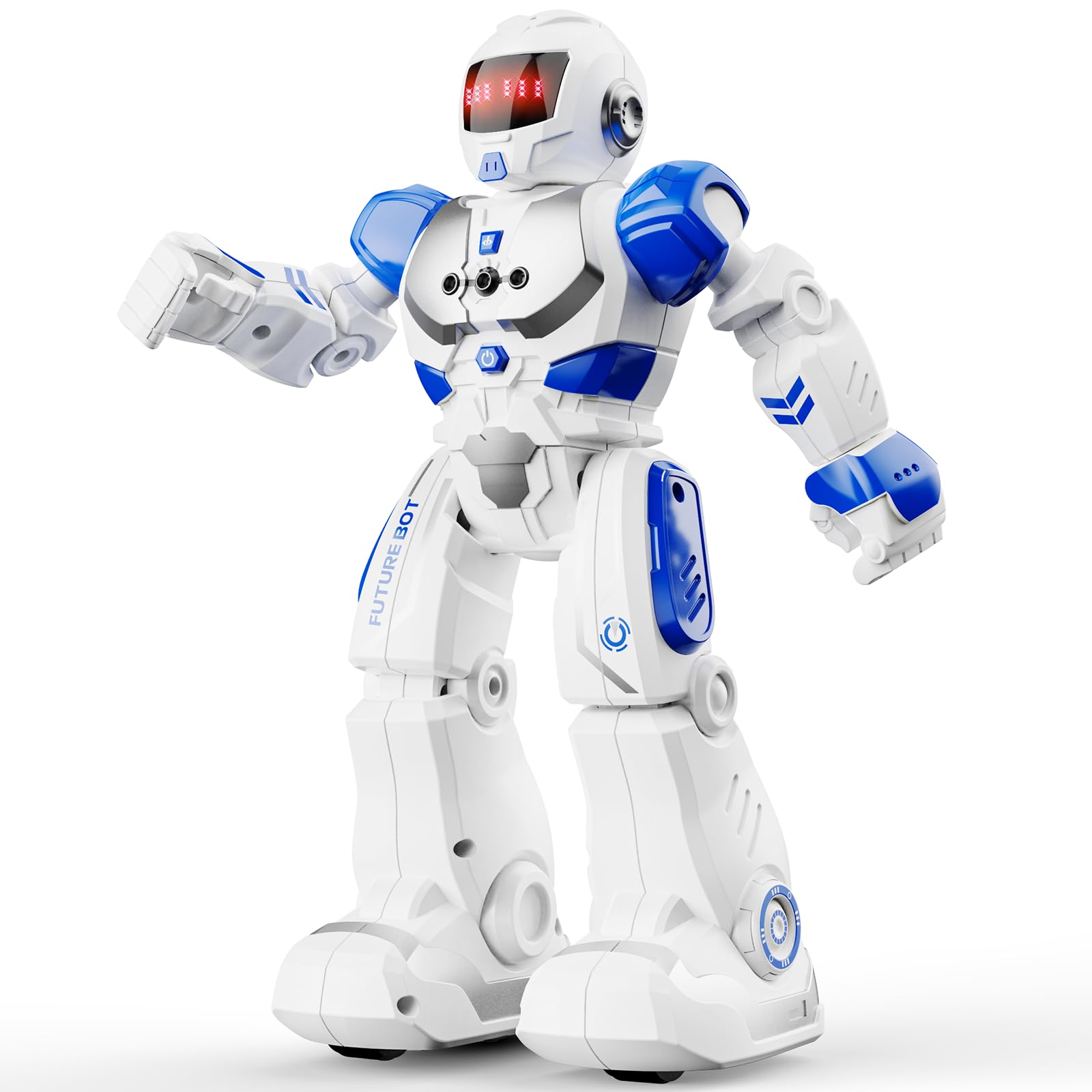Programmable Remote Control Robot Toy for Kids Ages 3-12 - Smart Gesture Sensing Walking & Dancing RC Robot with Adjustable Volume - Perfect Birthday Gift for Boys & Girls (Blue) | STEM Learning Toy for Home & Classroom Play