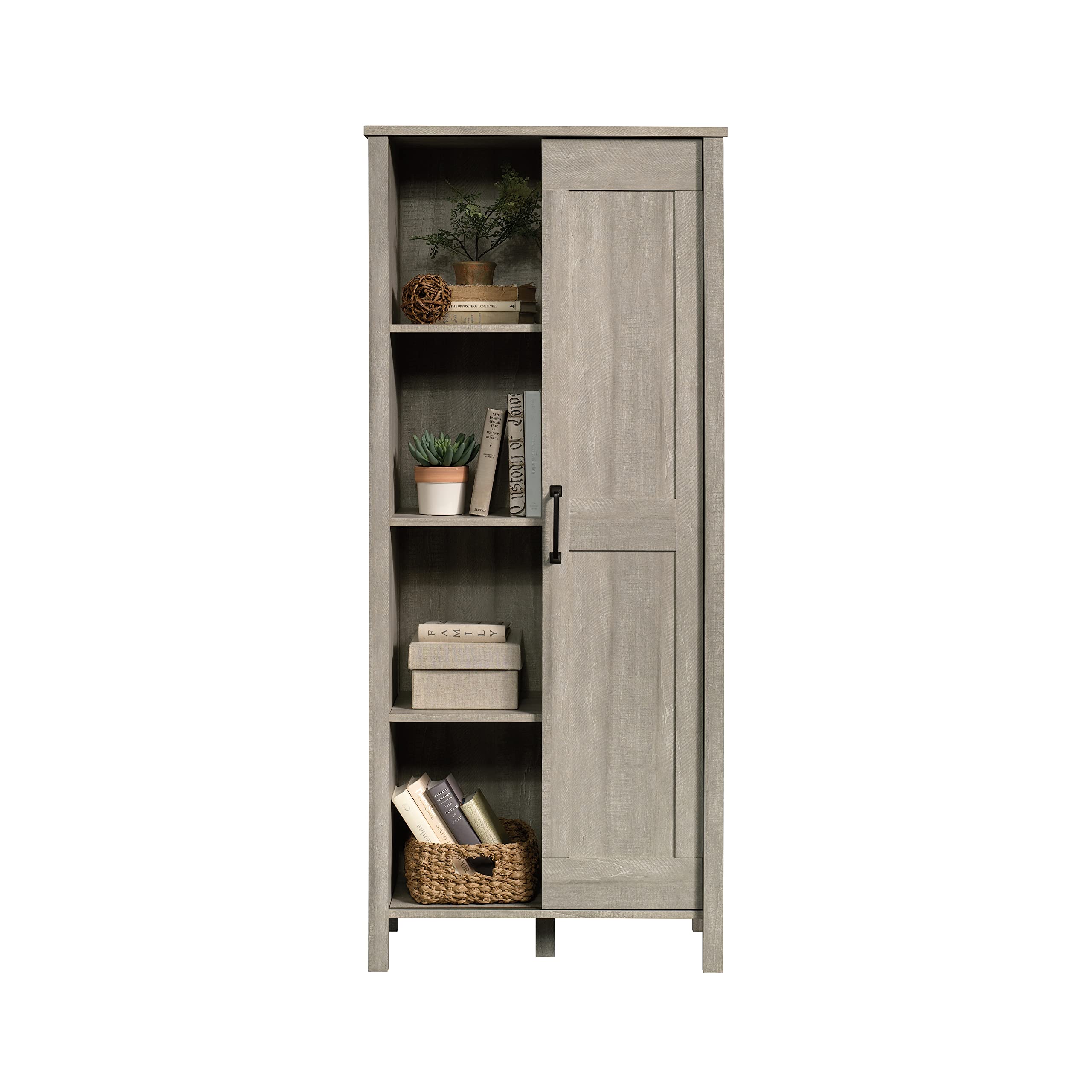 Sauder Spring Maple Sliding Door Storage Cabinet - Pantry Organizer for Kitchen, Bathroom, or Office - 36 Inch Wide Freestanding Storage Unit with Adjustable Shelves