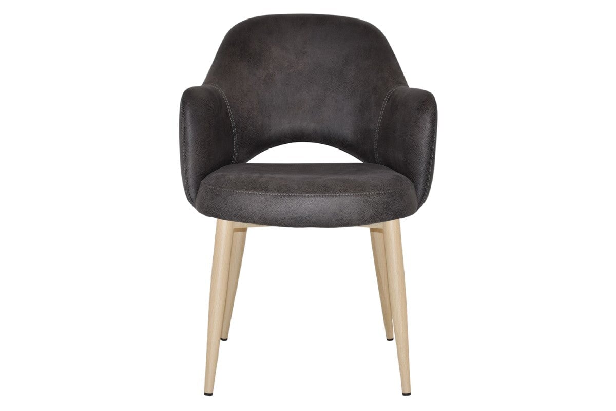 EZ Hospitality Cairo Indoor Armchair with Sturdy Metal Base & Birch Wood Legs - Perfect for Living Room, Office, or Waiting Area