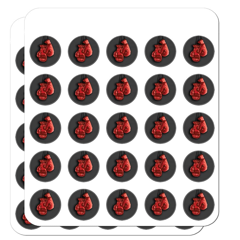 Red Boxing Gloves Clear Stickers for Scrapbooking, Planner & Crafting - Perfect for DIY Projects, Bullet Journals & Gift Decorations