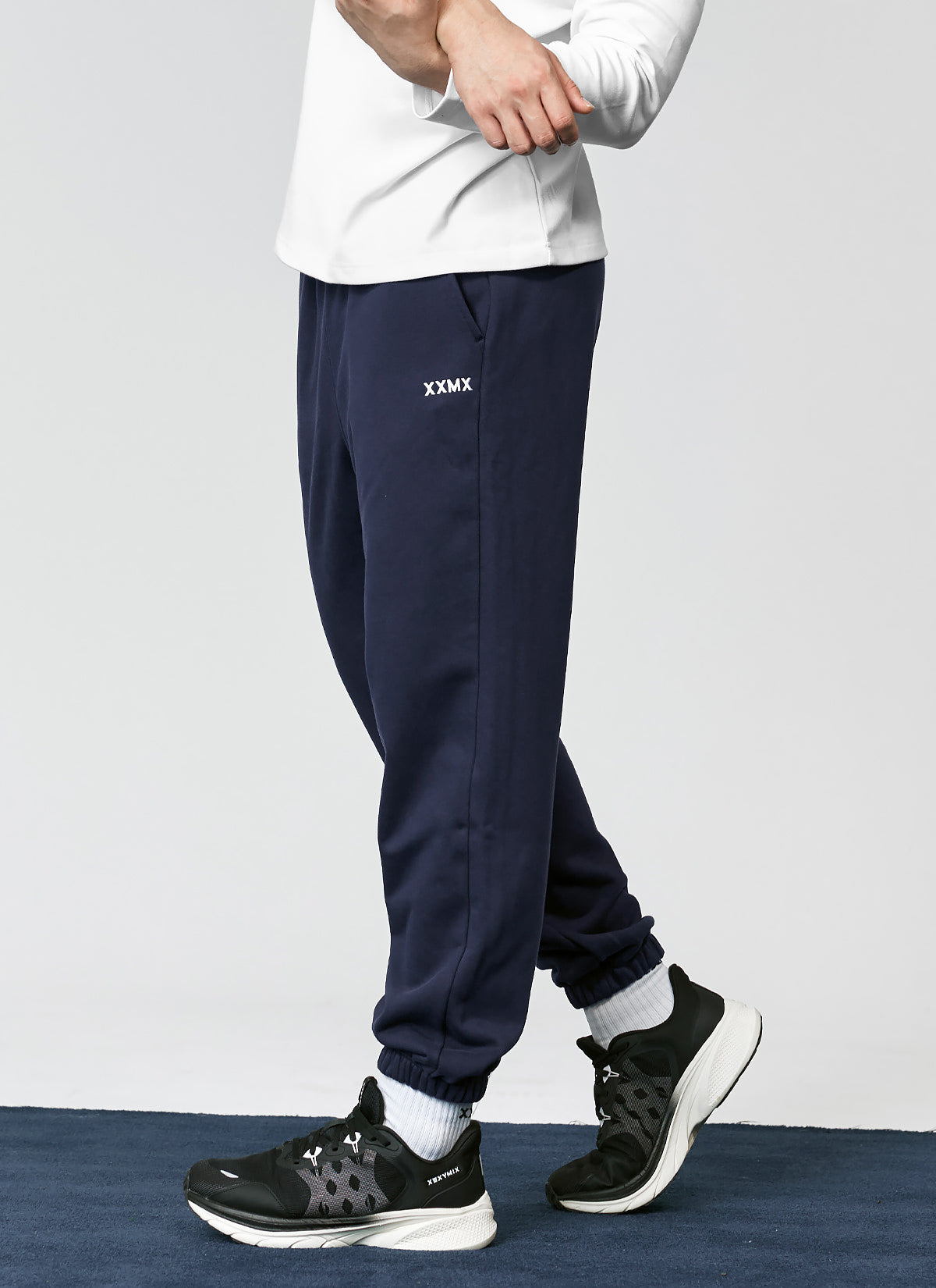 French Terry Loose Fit Jogger Pants for Men - Comfortable Casual Sweatpants with Elastic Waist & Pockets - Perfect for Lounge, Workout & Travel