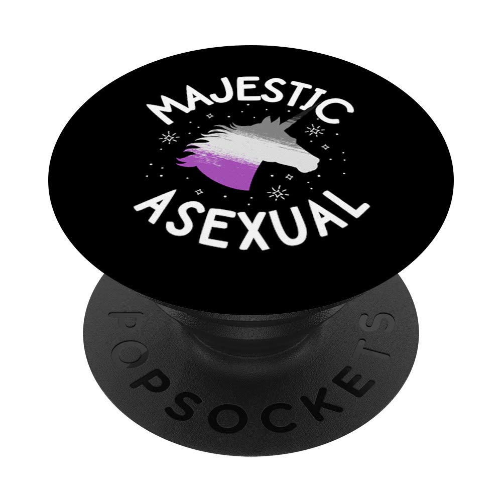 Asexual Pride Shirt with Unicorn Design - LGBTQ+ Apparel & PopSockets Phone Grip Stand for iPhone, Samsung, Tablets - Perfect for Pride Events, LGBTQ+ Support, and Everyday Use
