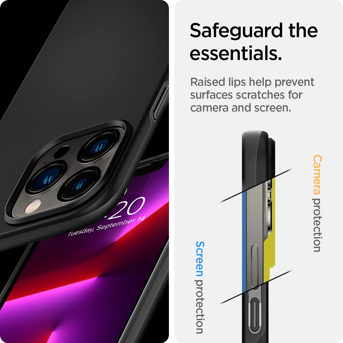 Spigen Thin Fit iPhone 13 Pro Max Case (2021) - Slim Protective Cover, Matte Black | Perfect for Everyday Use, Work & Travel