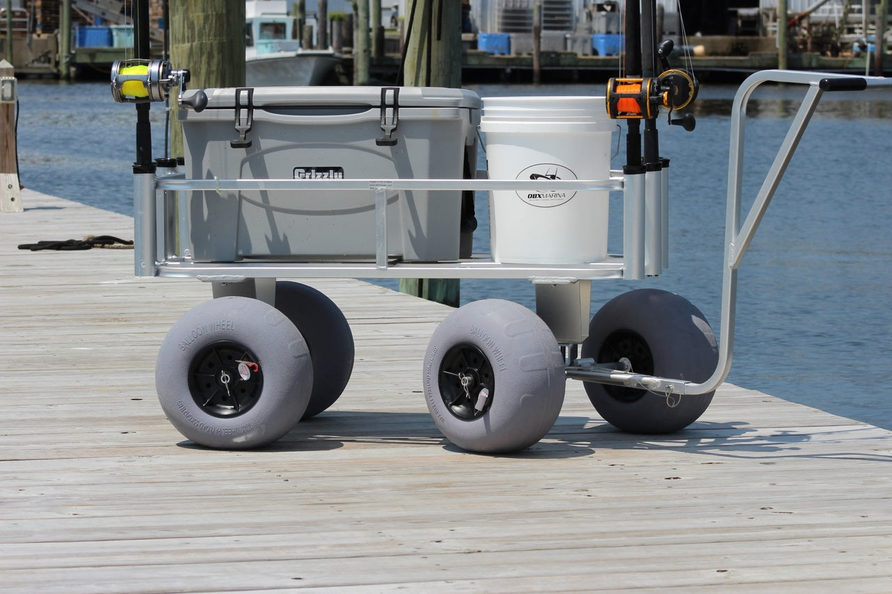 Angler's Fish N Mate 839 Heavy Duty 4 Wheel Beach Cart for Fishing Gear & Coolers - Perfect for Sand, Surf, and Outdoor Adventures