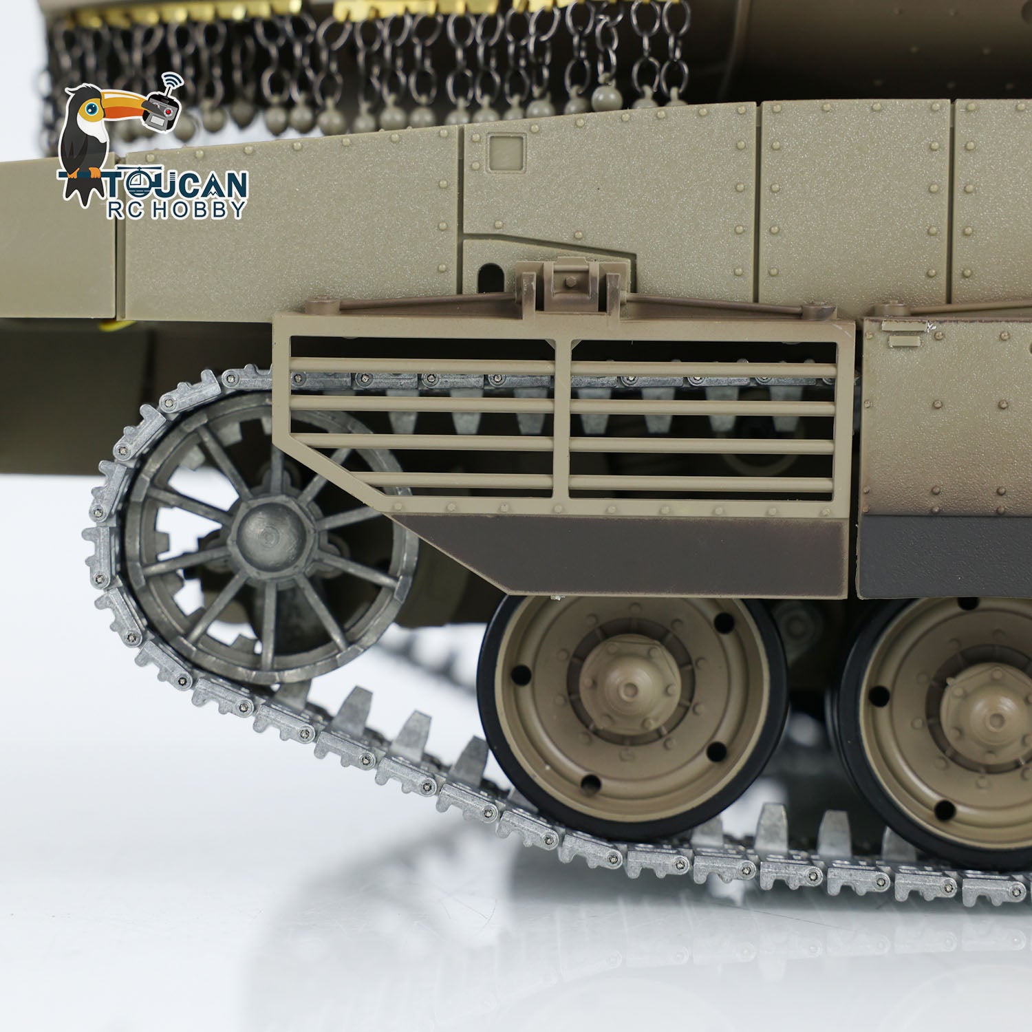 1:16 Heng Long 3958 RC Main Battle Tank IDF Merkava MK IV FPV Upgrade Edition with Metal Tracks, 360° Rotating Barrel & Recoil - Remote Control Military Tank Toy for Adults & Kids, Outdoor Battle Simulation & Collection Display