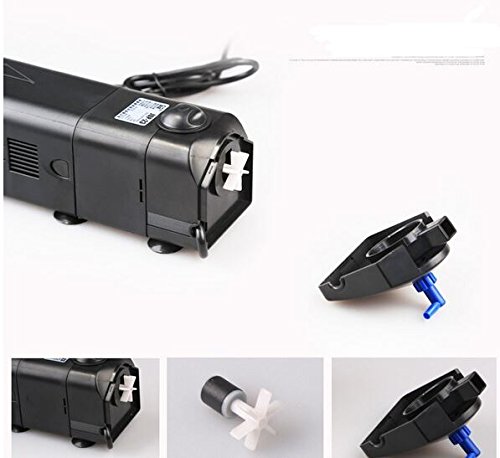 CNZ JUP-02 Submersible Aquarium Power Head Pump with Built-in 5W UV Sterilizer - Ideal for Fish Tank, Pond & Hydroponics Water Circulation