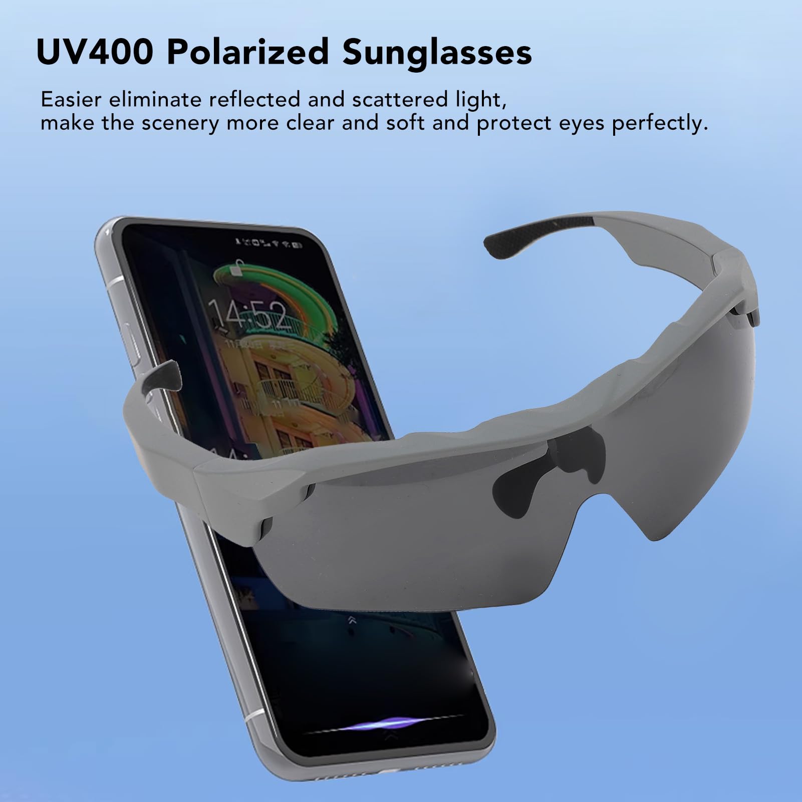 Jectse Smart Glasses for Men & Women, Bluetooth Cycling Glasses with Microphone, Polarized UV400 Sunglasses, Music Playback & Voice Call - Perfect for Outdoor Sports, Running, Cycling & Daily Use