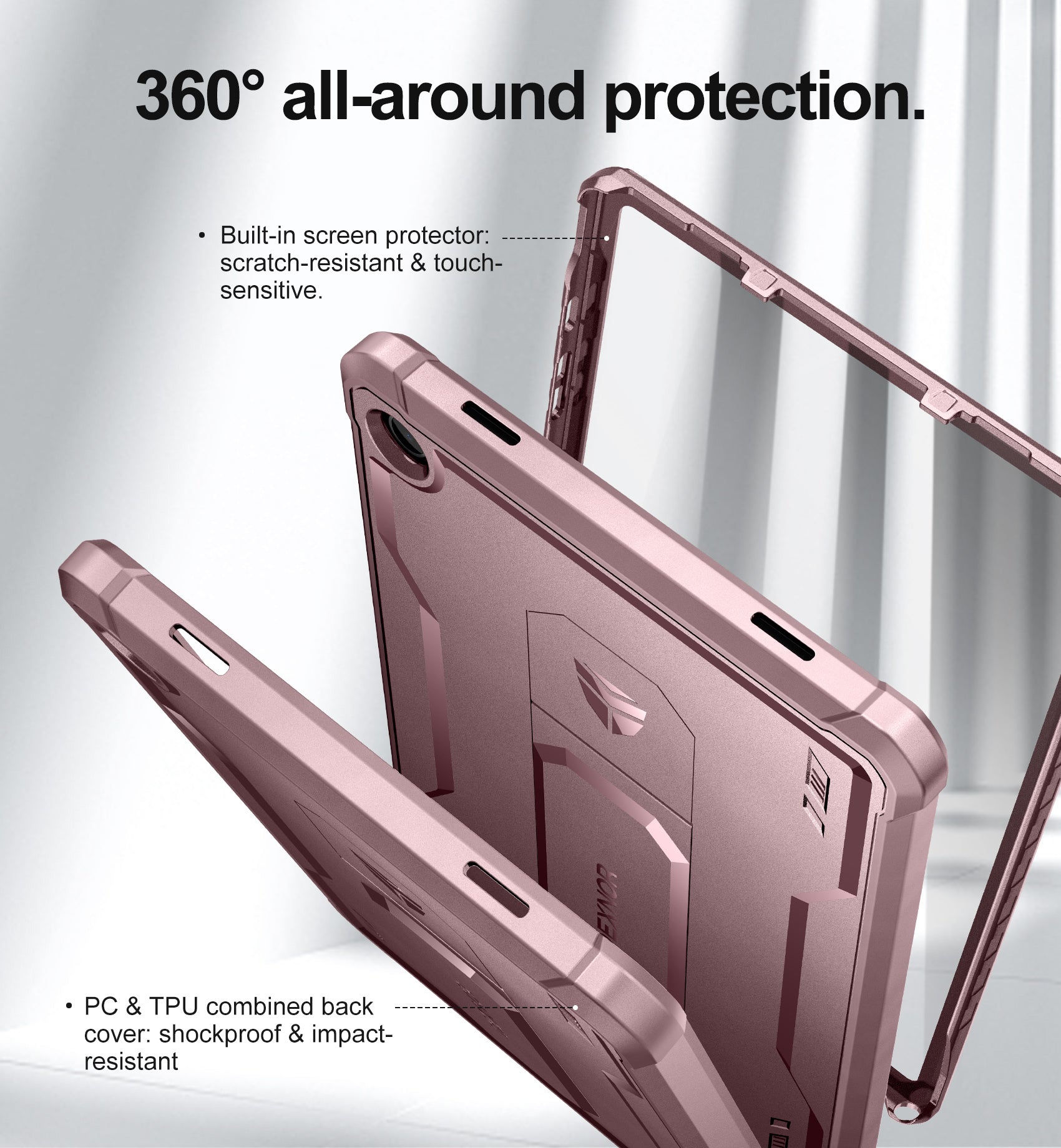 Durable Shockproof Samsung Galaxy Tab A9 Plus 11 Inch Case (2023 Model) with Built-in Screen Protector, Kickstand & Pen Holder - Perfect for Work, Travel & Outdoor Use