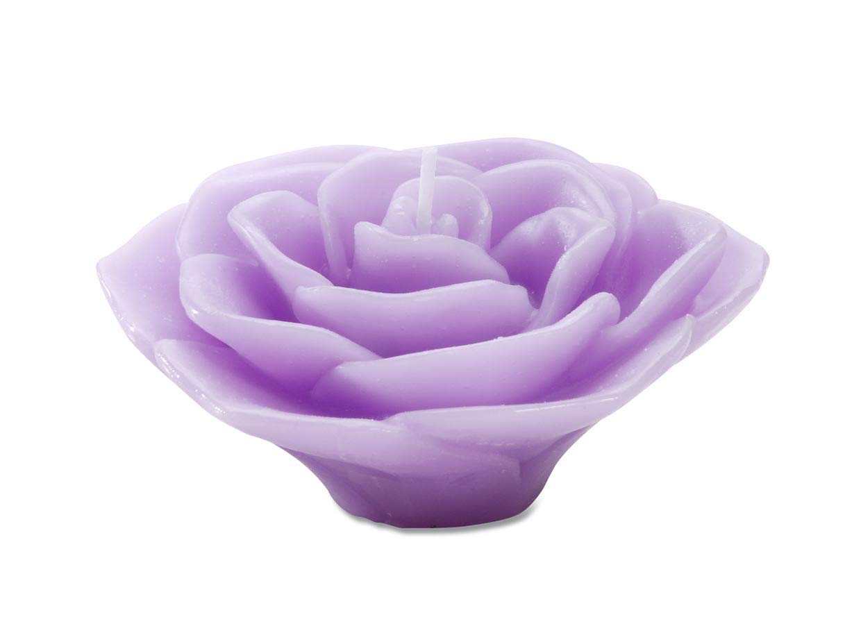 DARICE 67808 Floating Rose Candle Holder, 3.75 Inch, Lavender - Perfect for Romantic Baths, Weddings & Home Decor