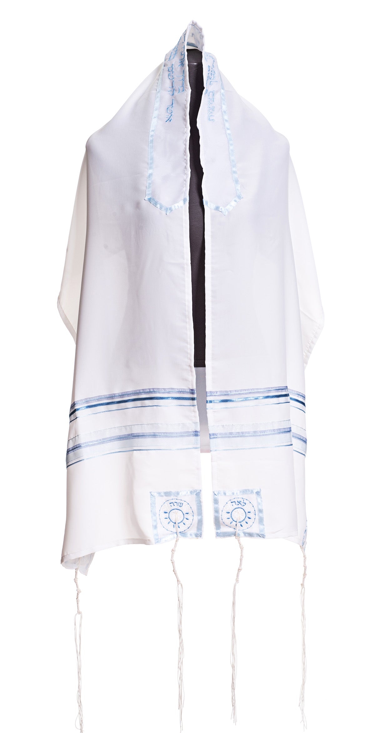 Blue Four Mothers Tallit for Bat Mitzvah - Girls & Women's Prayer Shawl | Perfect for Synagogue Services, Jewish Ceremonies & Spiritual Worship