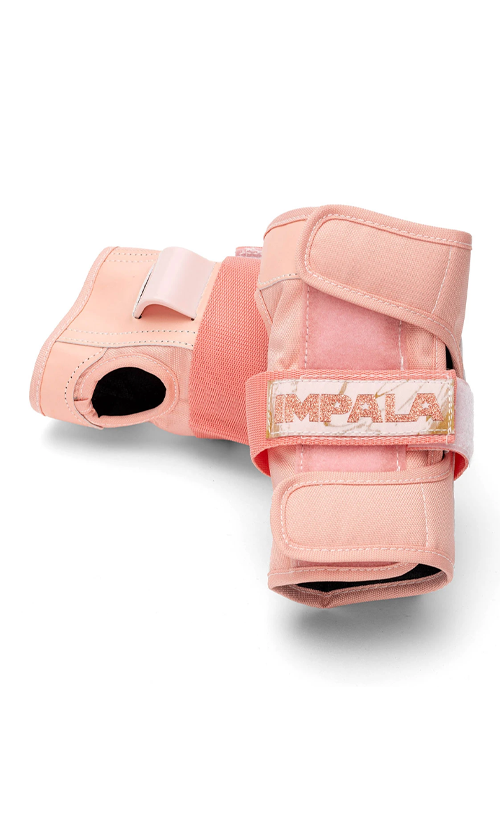 Impala Adult Protective Pad Set - Marawa Rose Gold Knee & Elbow Pads for Skating, Roller Derby & Outdoor Sports