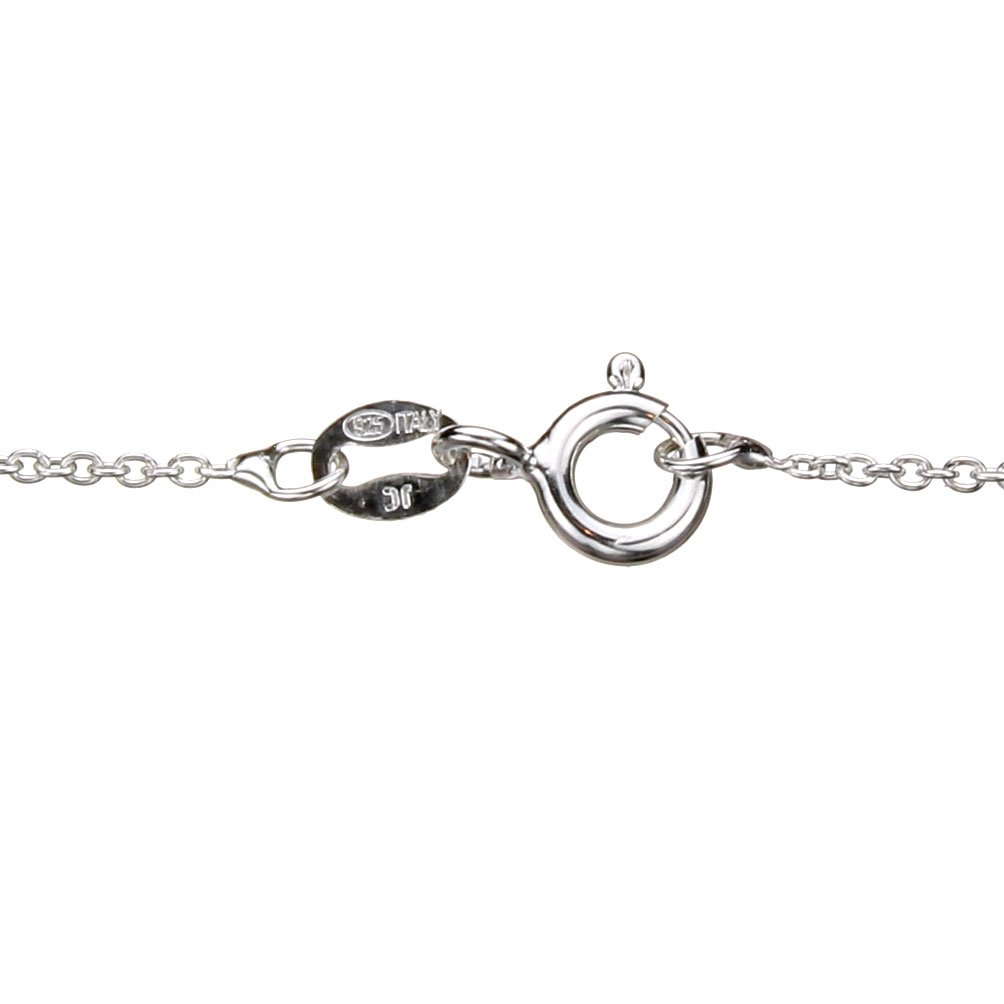 Sterling Silver Cable Chain Necklace with Cross Crystal Pendant - 14 Inch Elegant Jewelry for Women, Perfect for Everyday Wear, Gifts & Special Occasions