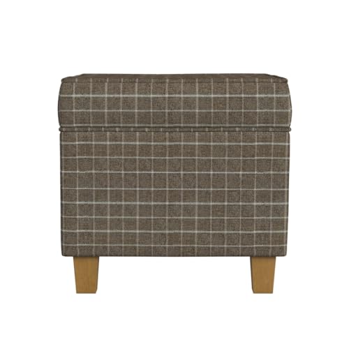 Brown Window Pane Fabric