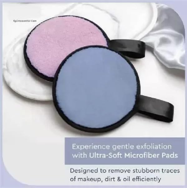 Reusable Cotton Makeup Remover Pads - Eco-Friendly Microfiber Wipes for Gentle Face Cleansing & Makeup Removal | Perfect for Travel, Daily Skincare & Sustainable Beauty Routine