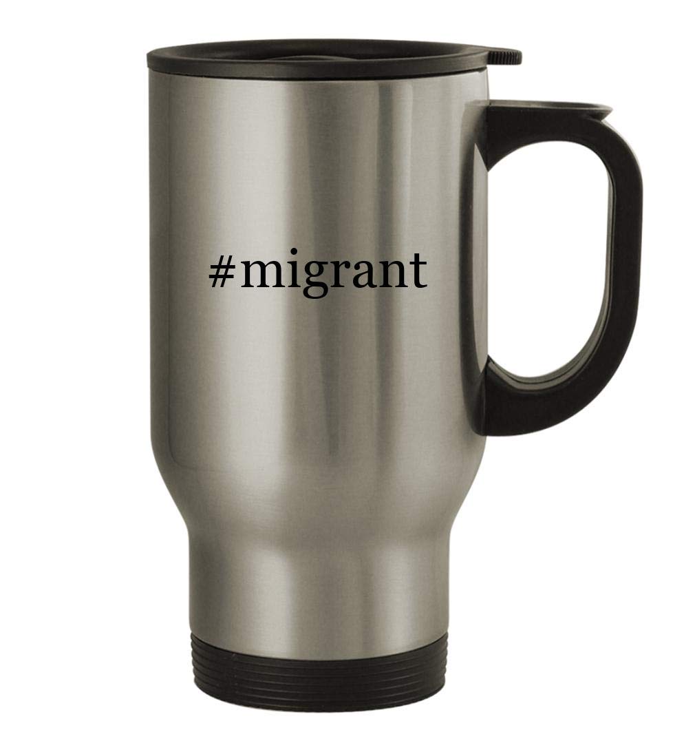Premium 14oz Stainless Steel Travel Mug - Vacuum Insulated Silver Coffee Tumbler for Hot & Cold Drinks - Perfect for Commuting, Camping and Office Use
