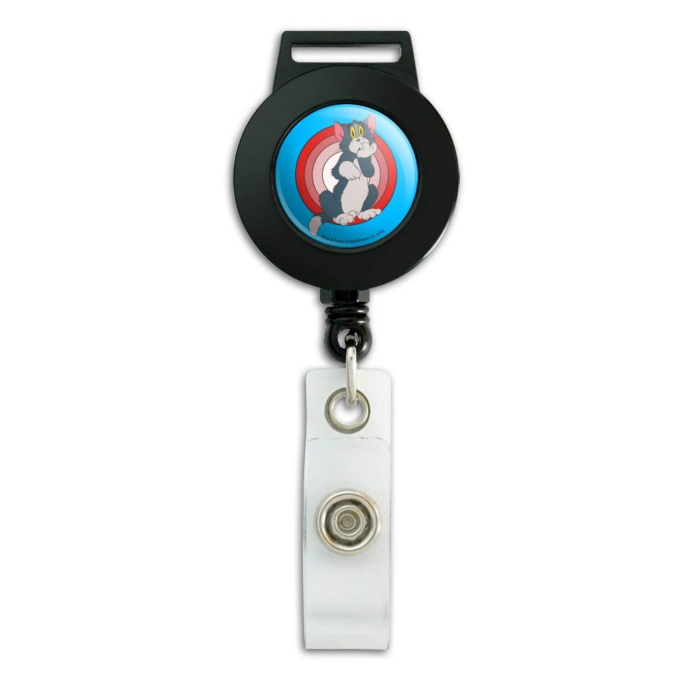 Tom and Jerry Retractable Badge Reel with ID Card Holder - Fun Cartoon Character Lanyard for Work, School, Conventions & Events