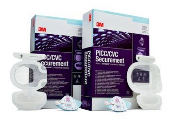 3M 1839 2100 PICC/CVC Securement Device with Tegaderm I.V. Advanced Dressing - Box of 20 | Medical Catheter Stabilization for IV Therapy & Patient Care